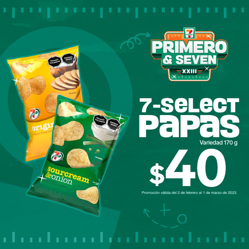 Aprovecha variedad de papas 7-Select de 170 gramos, a 40 pesos.