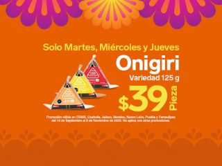 Disfruta de tus onigiris favoritos ¡a un precio especial!